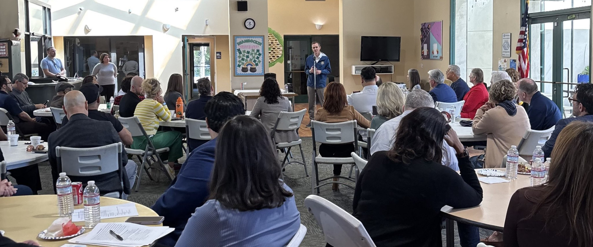 Rep. Whitesides speaks with members of the community